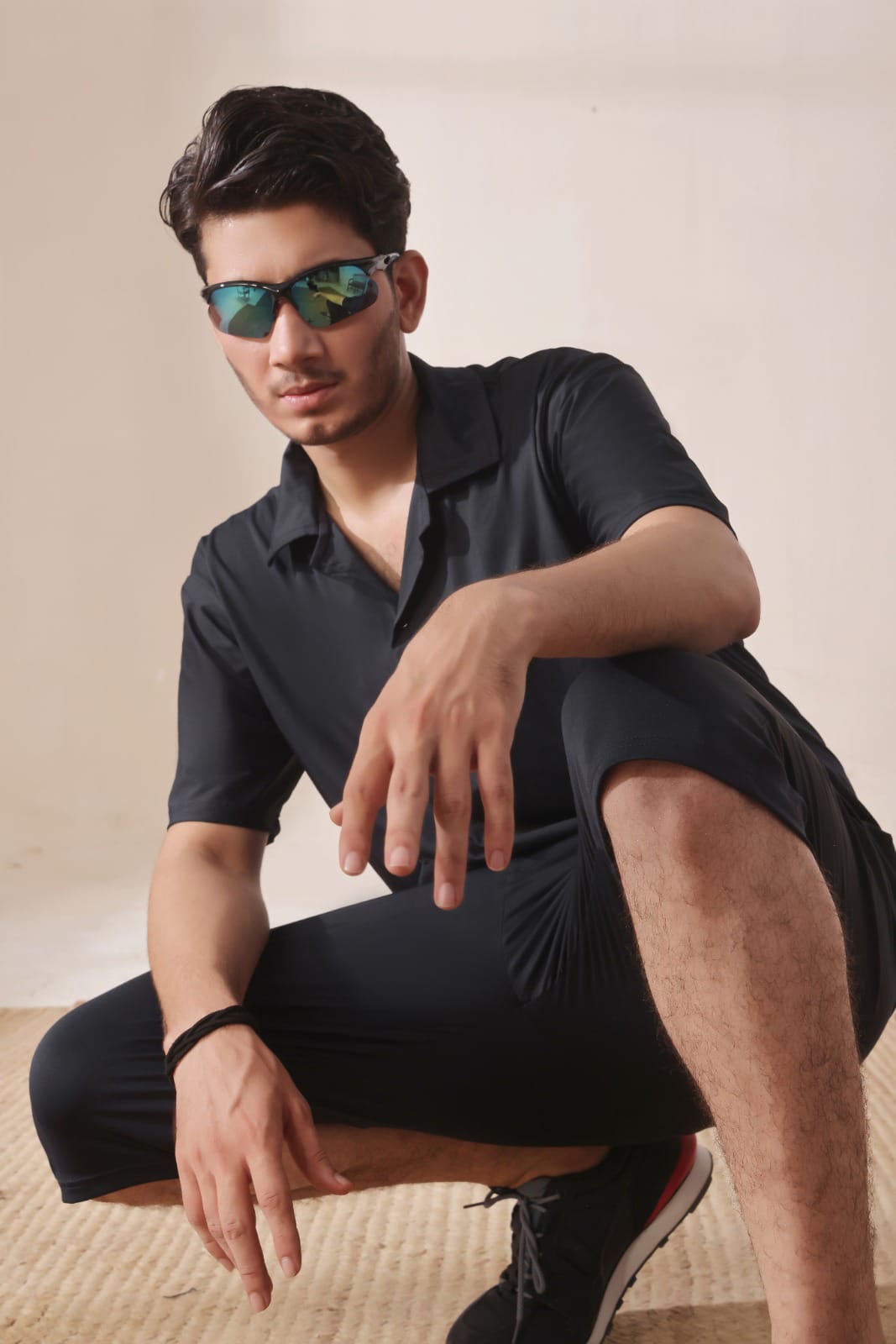 🖤 Full Black Summer Activewear Set – UltraLite Collection by Strexwear