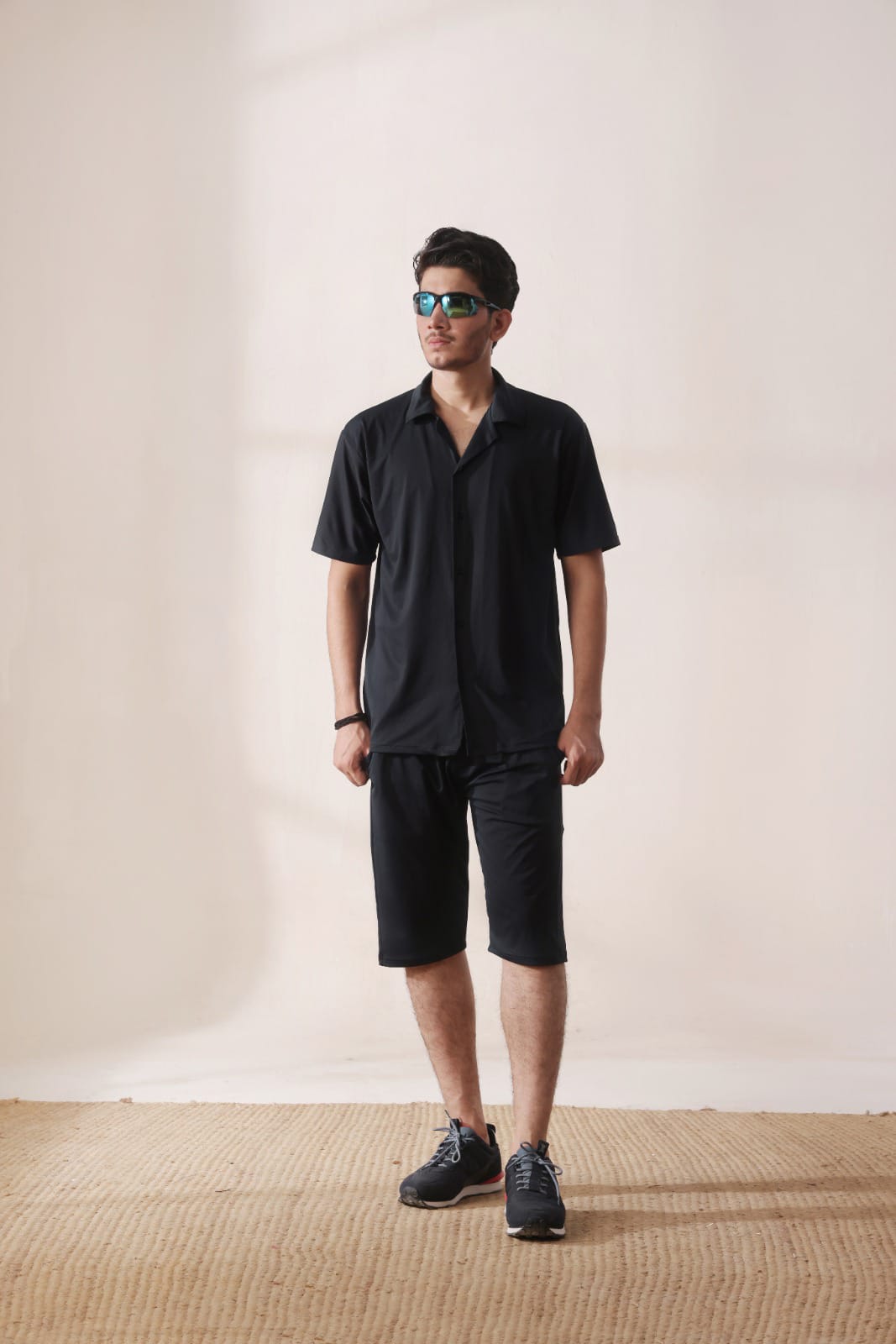 🖤 Full Black Summer Activewear Set – UltraLite Collection by Strexwear