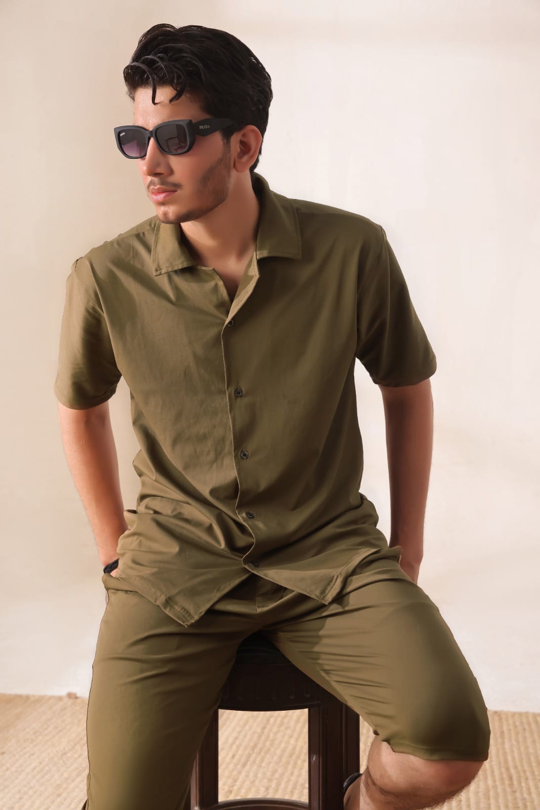 🫒 Olive Green Summer Activewear Set – UltraLite Collection by Strexwear